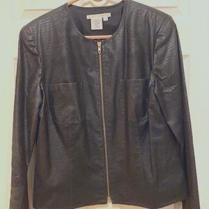 Leather Jacket & Skirt
